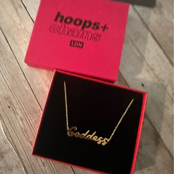 SOLD✨NEW•GOLDEN GODDESS NECKLACE•HOOPS & CHAINS LONDON - Picture 8 of 17